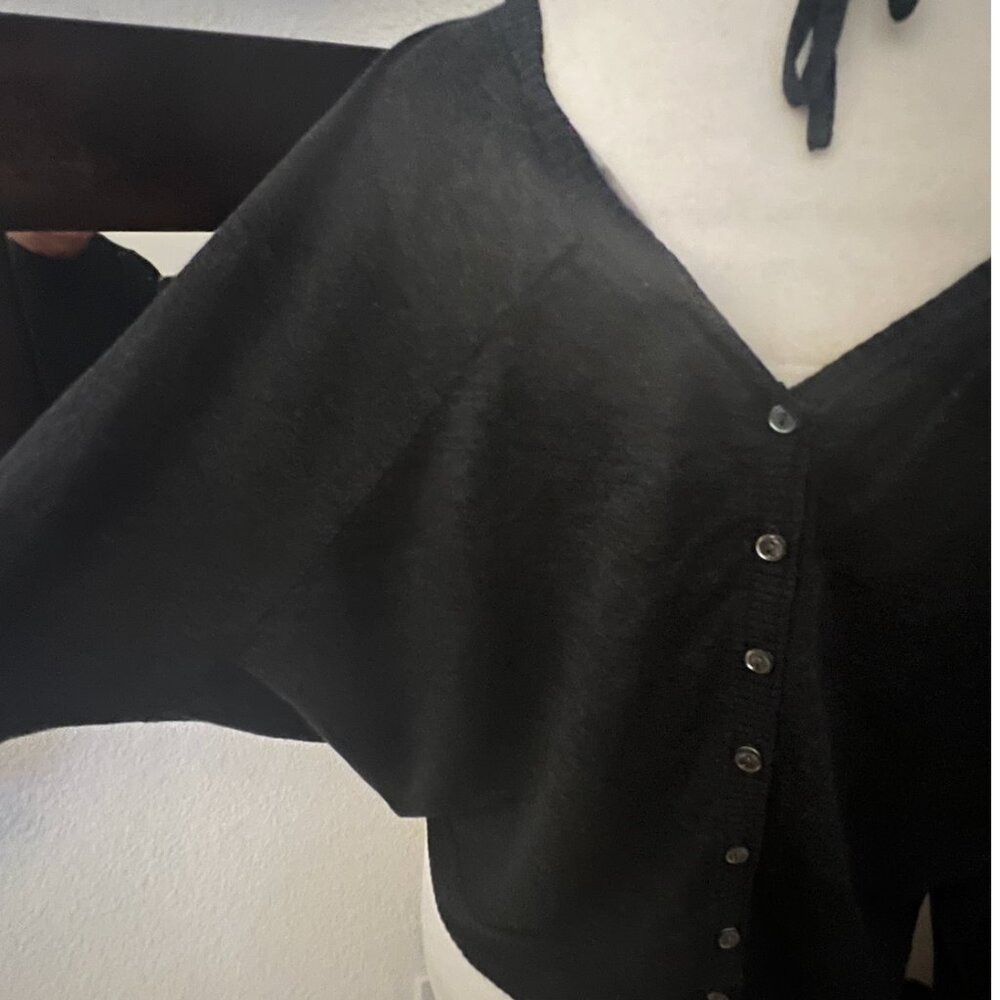 Athleta Lightweight Sweater / Reversible / Button Up / Charcoal / Style #983024